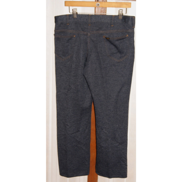 VTG 70s Lee Denim Jeans Polyester Pants Union USA Made 34x27 Talon Zipper - Picture 7 of 12